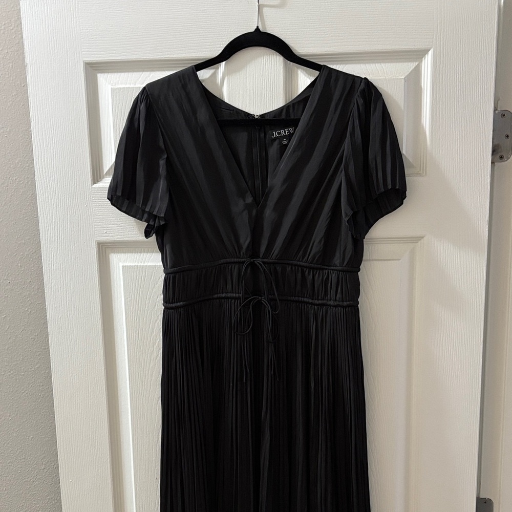 J. Crew Black Maxi Dress with Pleats